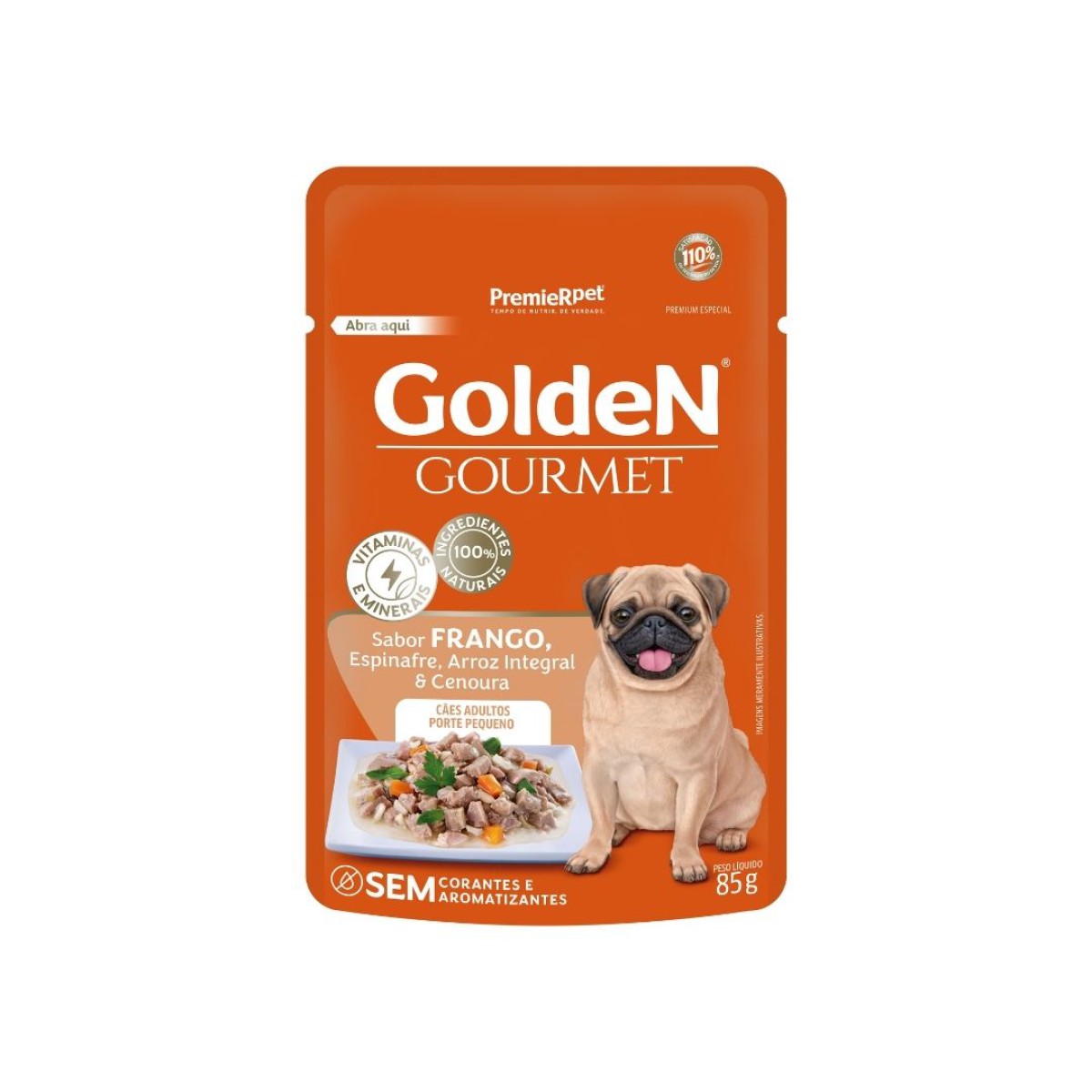 Golden Gourmet Cães Adultos Porte Pequeno Frango - Display com 20